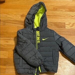 Nike Charcoal Jacket with Lime Highlights